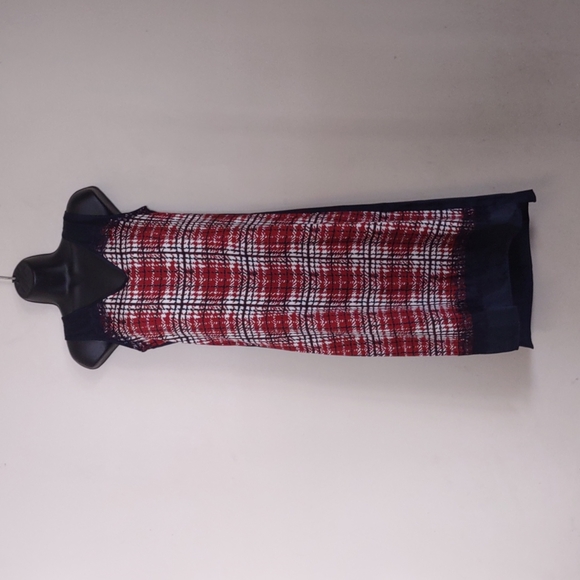 DKNY Sleeveless Printed Shift Dress Russet - Picture 5 of 9